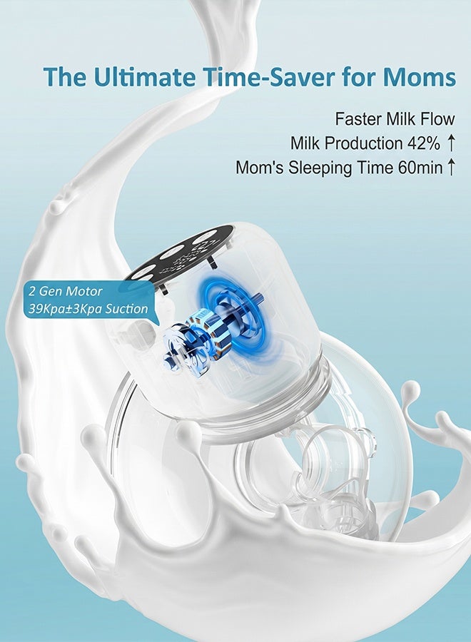 Yoyula Wearable Electric Breast Pump (2-Pack) - Hands-Free & Ultra Quiet, 4 Modes 12 Levels, Anti-Backflow, 6 Flange Inserts (17/19/21mm), BPA-Free Milk Extractor - Image 5