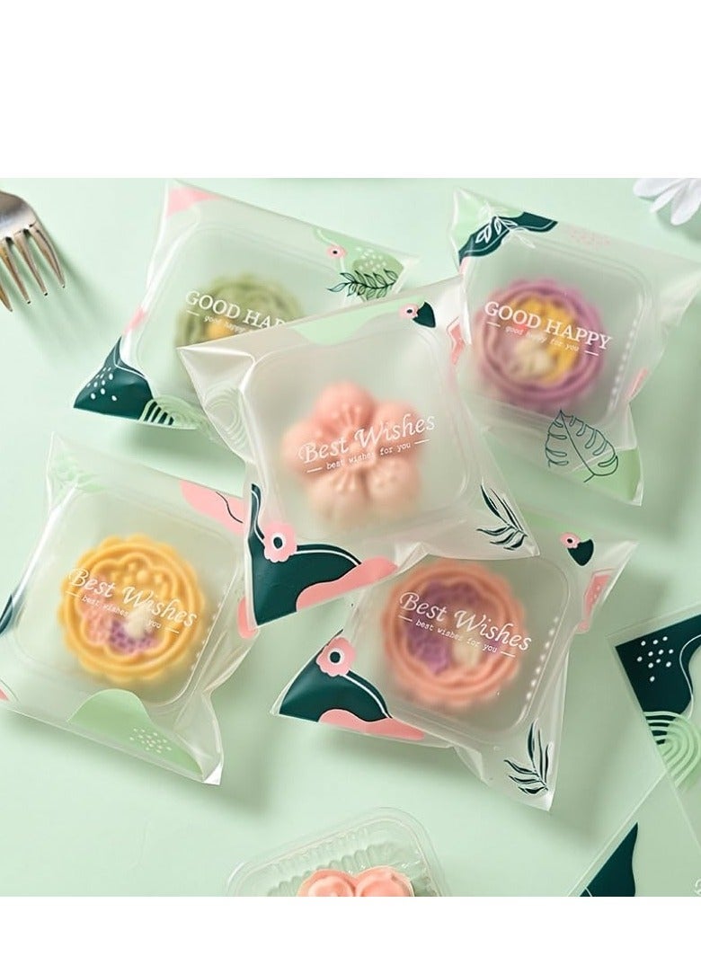 Baytna 100Pcs Clear Ziplock Bags, 7x10cm Eid Mubarak Gift Bags, Resealable Candy Treat Bags, Small Biscuit Packaging Plastic Favor Bags, Ramadan Party Sweets Cookies Jewelry - Image 3