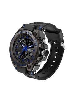 KASTWAVE Military Watches for Men, Large Face Army Watch, Waterproof Tactical Watches Men Army Digital Sports Outdoor Stopwatch LED Survival Tough Electronic Alarm Clock Black Gold Wrist Watch  - Image 1