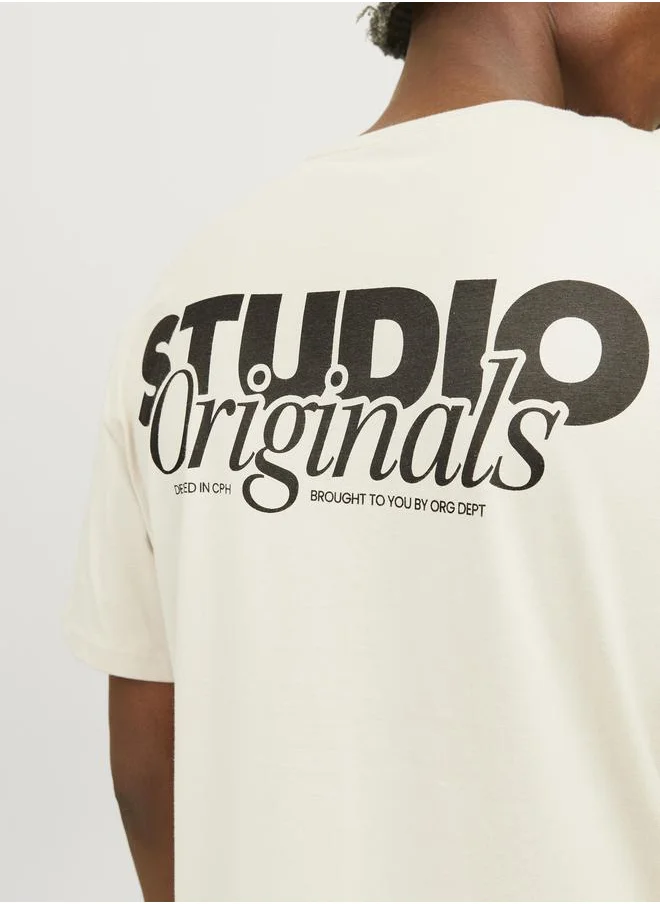 JACK & JONES Printed Crew Neck T-Shirt