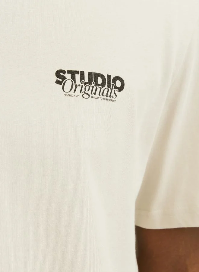 JACK & JONES Printed Crew Neck T-Shirt