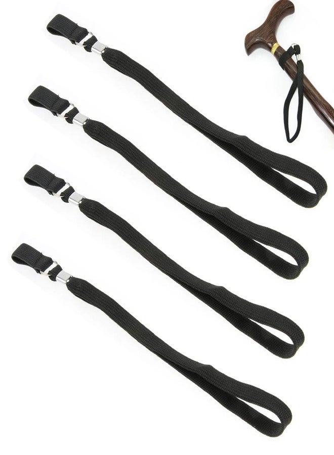 SquEqu 4 Pack Walking Cane Wrist Strap Replacement Elastic Loop Attached Anti-Slip from Handle Straps Band for Collapsible Foldable Walking Stick Standing Canes Single Tip Trekking Pole - Image 1