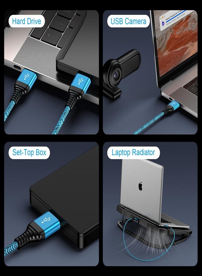 ANDHOT USB to USB Cable, 2Pack 6Ft USB3.0 A to A Male to Male Cable Double End USBCord Data Transfer Cord for Hard Drive Enclosures, Laptop Cooler, Computer PC Cooling Fan/Pad, DVD Player, TV, Hub, Monitor - Image 5