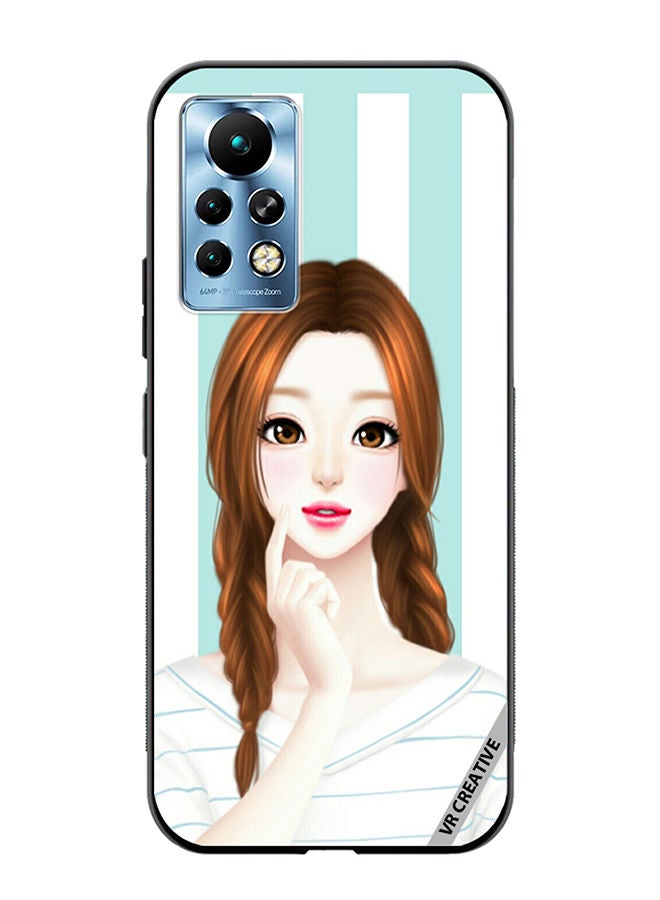 VR CREATIVE Protective Case Cover For Infinix Note 11 Pro Thinking Girl Design Multicolour - Image 1