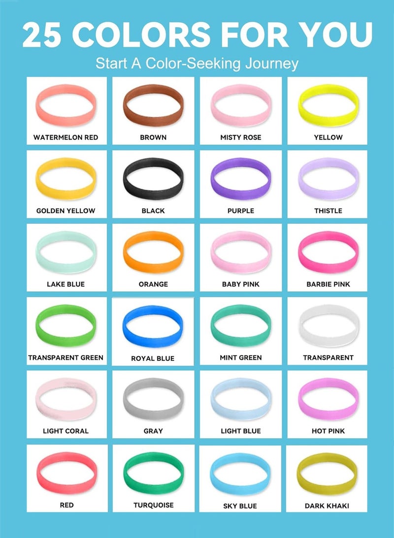 Lelet 2500 Pcs Multicolors Mini Elastic Hair Ties  – Soft Rubber Bands for Baby Girls & Kids | No Pull Ponytail Holders | Gentle, Durable Polybands 25Colors - Image 4