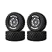 RCAWD Mojave Grom 116 Slash 4X4 PreGlued Wheel Tire Set Balance Grip Durability Nylon Rubber 12mm Hex Adapter 4mm for Traxxas ARRMA Upgrades Part All Terrain Adaptation 4pcs Titanium - Image 2