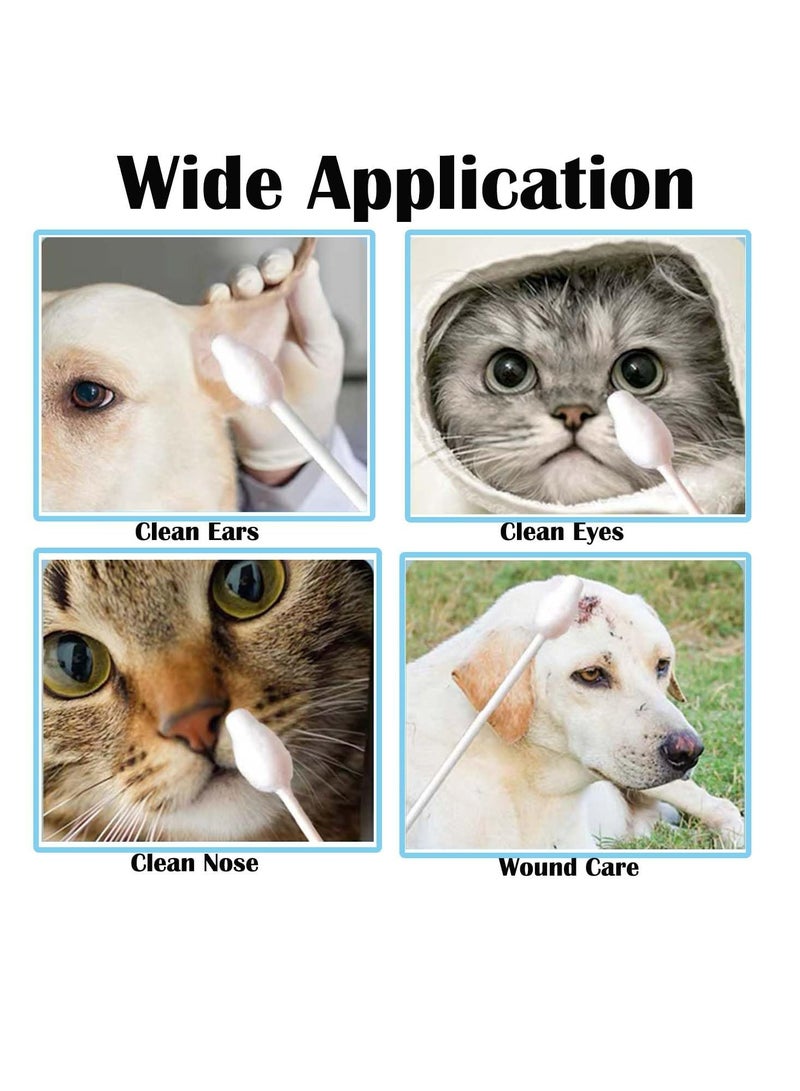 2 Case Dog Ear Cleaning Cotton Swabs, Pet Qtips, Ear Care Double Sided Large Q-Tips for Dogs Cats -S  - Image 2