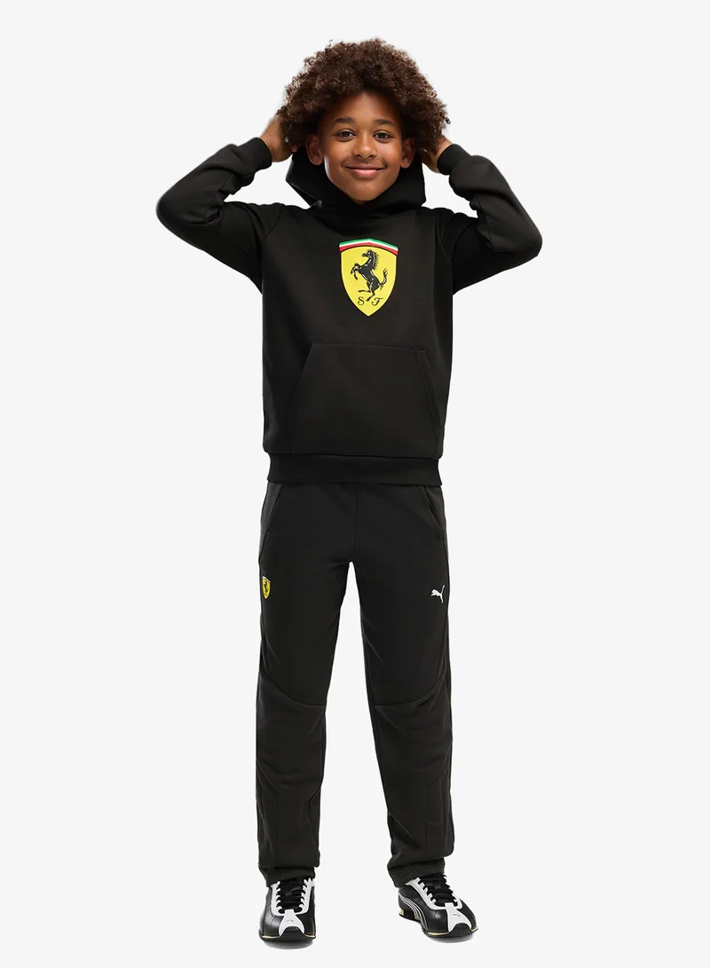 Puma PUMA Black Youth Ferrari Colored Shield Hoodie  | Best Price UAE