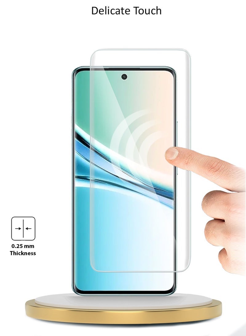 TIGER Xiaomi Redmi Note 15 5G 2025 Premium Curved Edges UV Full Glue Full Cover Tempered Glass Screen Protector (MSGUCN) - Clear - Image 5