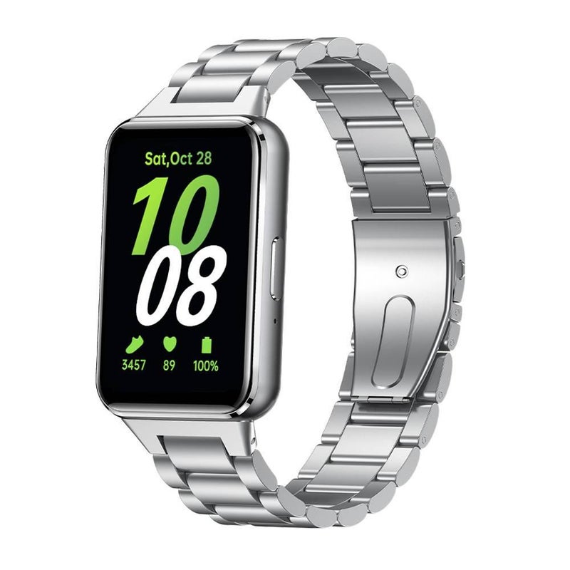 سوار ساعة ذكية سوار معدني من الستانلس ستيل متوافق باللون أسود قابل للتعديل مع Samsung Galaxy Watch بملاءمة قابلة للتعديل وحزام بديل - Image 4