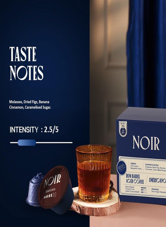 Noir's Rum Barrel-Aged Natural Coffee Pods | Medium Roast | Molasses, Dried Figs, Cinnamon Notes | Pack of 10 - Image 3