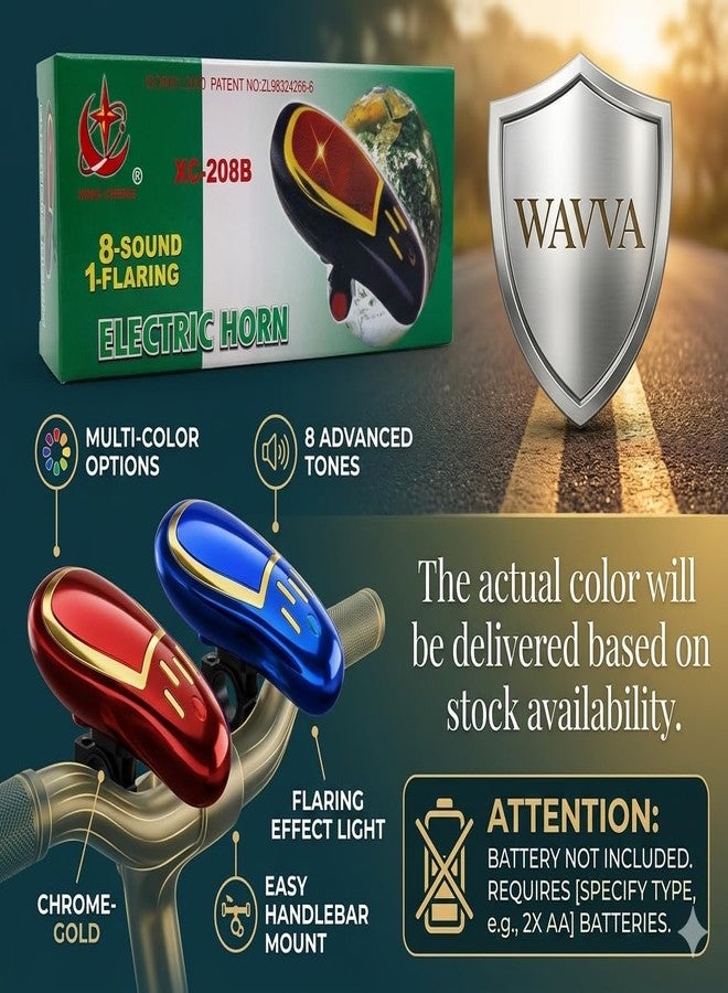 Wavva® SB-020 and XC 200B Cycle Horn Bicycle Bell Loud Sound On Handlebar Universal Size. Only Quality Material (Multicolor) (XC 200 B) - Image 4