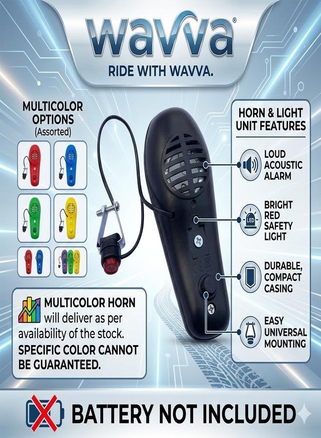 Wavva® SB-020 and XC 200B Cycle Horn Bicycle Bell Loud Sound On Handlebar Universal Size. Only Quality Material (Multicolor) (XC 200 B) - Image 3