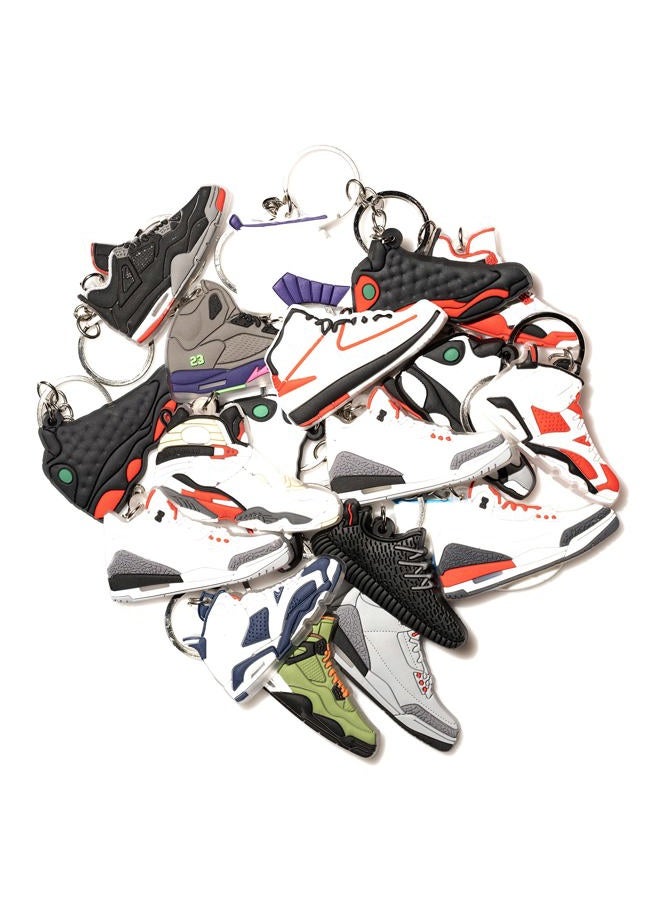 xxiii - Retro Shoe Rubber Sneaker Keychains Random Packs Hype Beast 10 Pack Blue