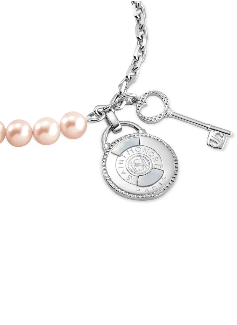 Saint Honore Paris Pearls and Padlock chain Bracelet for women
