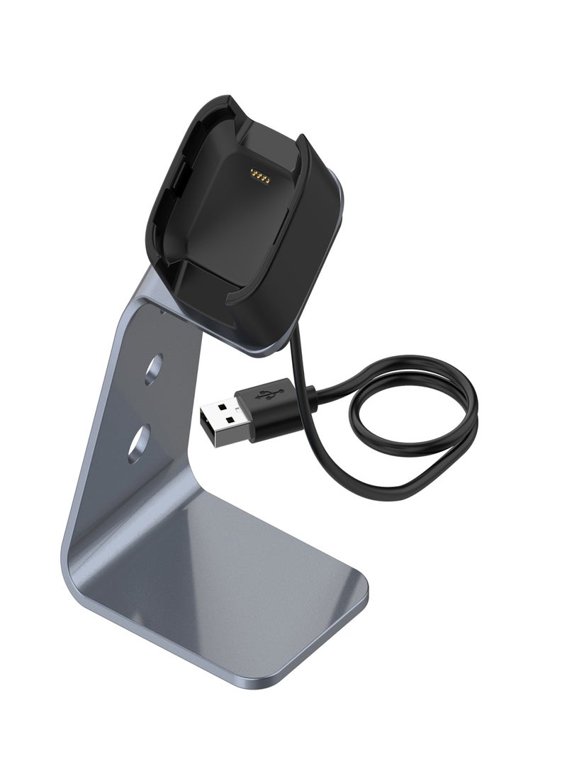 حامل شاحن وكابل شحن USB متوافق مع Fitbit Versa 2/Fitbit Versa 2 SE ساعة ذكية وحامل قاعدة وملحقات ساعة ذكية للياقة البدنية - Image 1