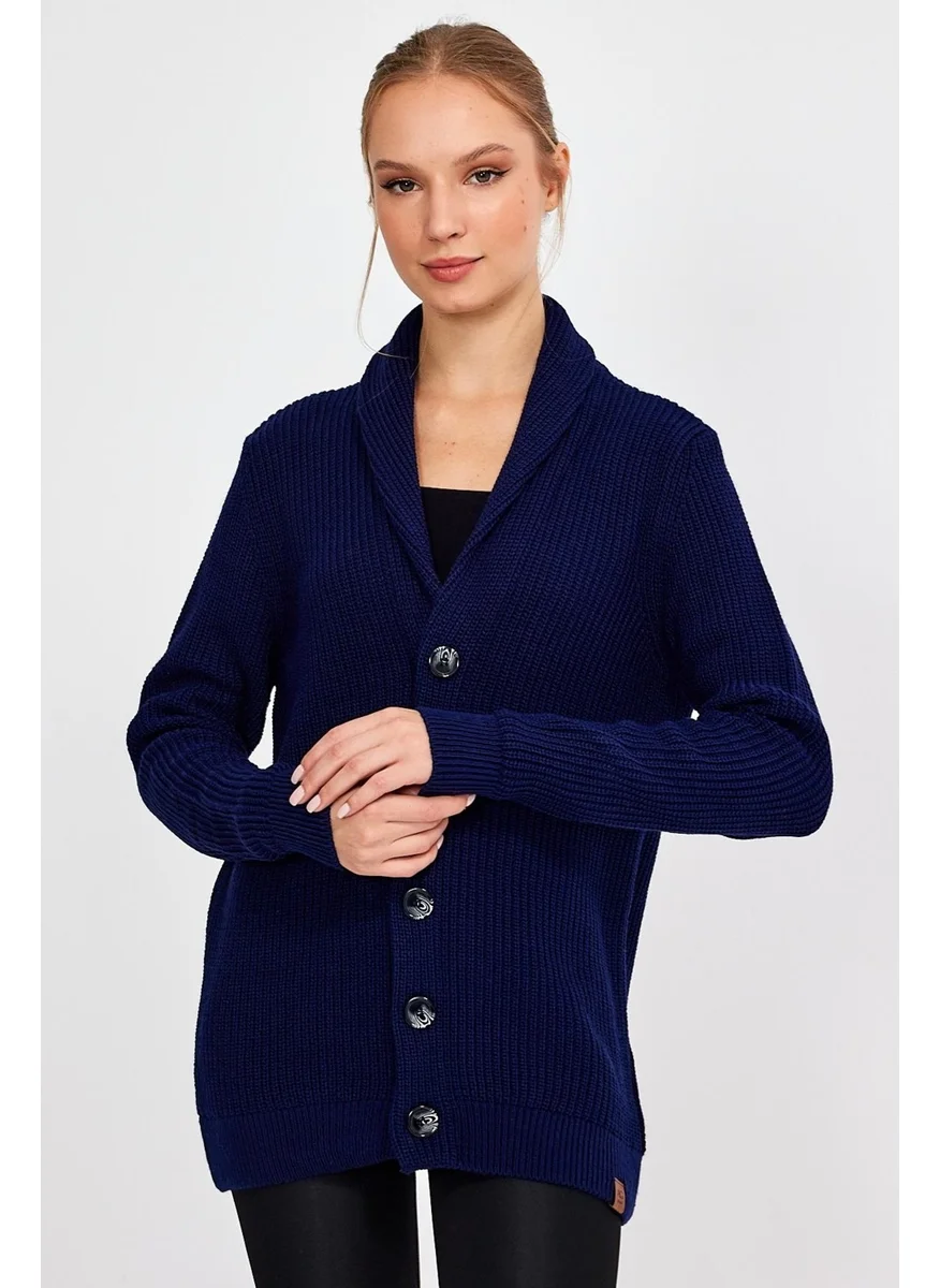 الكسندر جاردي Alexandergardı Buttoned Oversize Thessaloniki Knitted Cardigan (E23-6705)