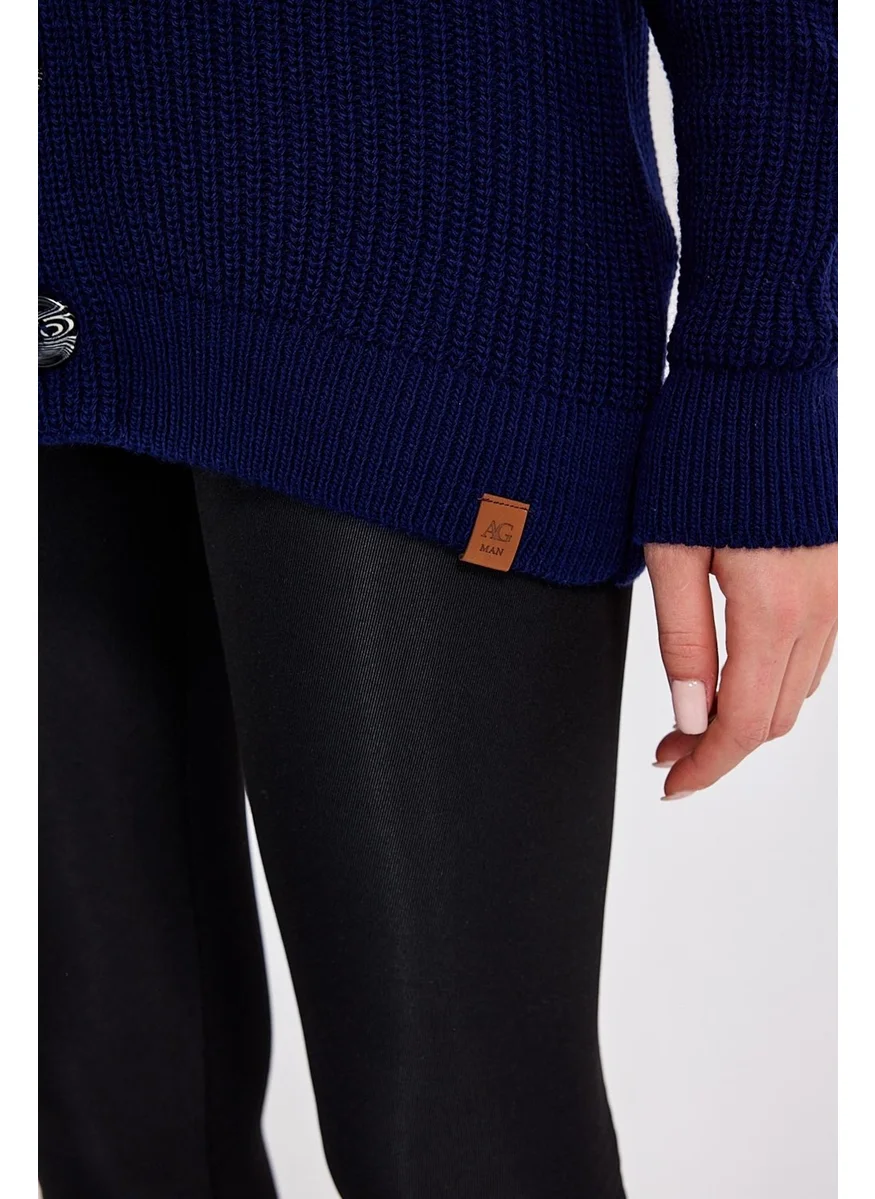 الكسندر جاردي Alexandergardı Buttoned Oversize Thessaloniki Knitted Cardigan (E23-6705)