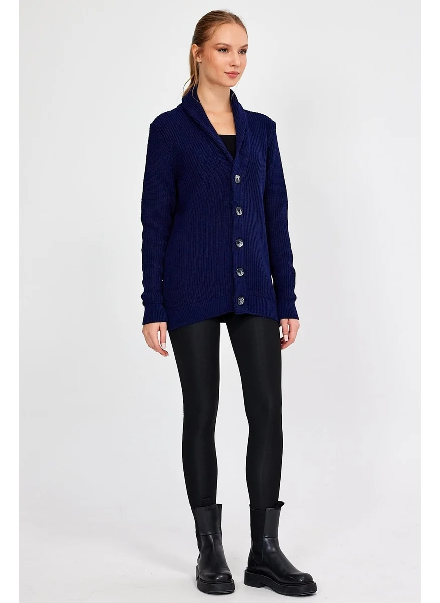 الكسندر جاردي Alexandergardı Buttoned Oversize Thessaloniki Knitted Cardigan (E23-6705)