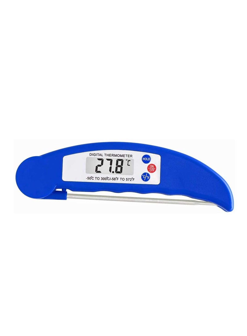 Luckam Meat ThermometerDigital Cooking Food Thermometer Instant Read Thermometer with Long Probe for Grilling Kitchen Gadgets Outdoor BBQ Candy Thermometer Blue 1 Pack - Image 5
