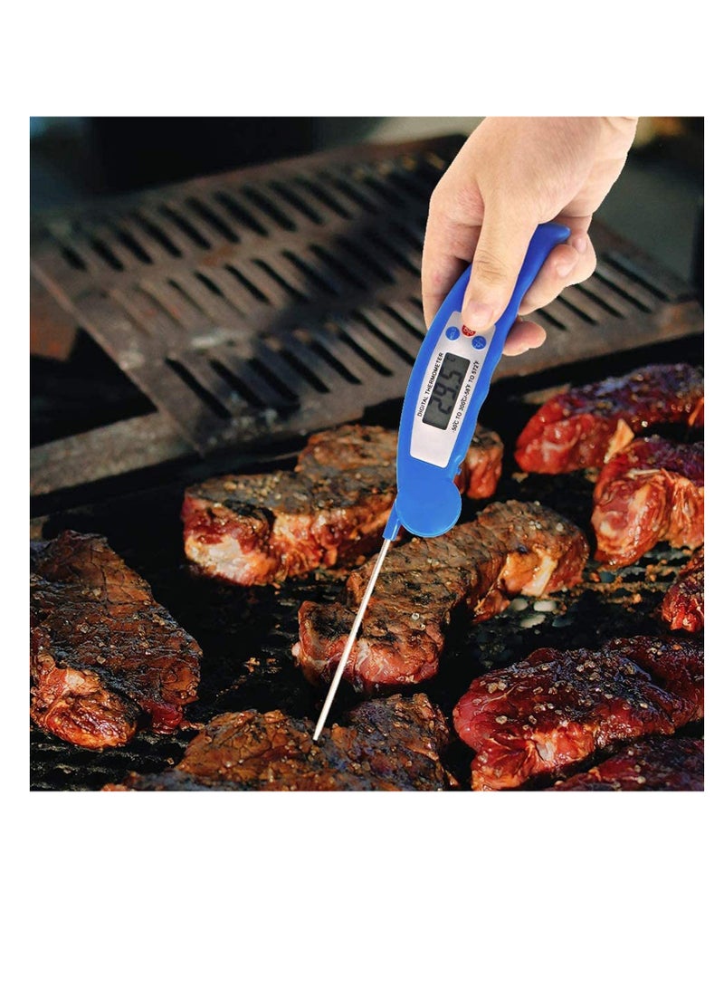 Luckam Meat ThermometerDigital Cooking Food Thermometer Instant Read Thermometer with Long Probe for Grilling Kitchen Gadgets Outdoor BBQ Candy Thermometer Blue 1 Pack - Image 3