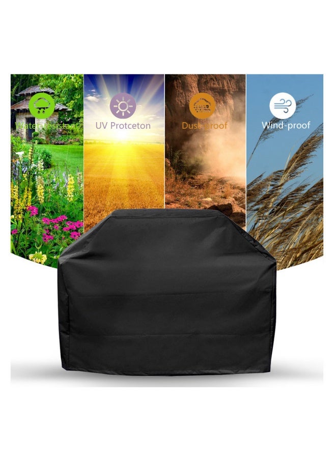 Black Waterproof BBQ Cover Outdoor Rain Barbecue Grill Protector For Gas Charcoal Electric Barbecue Grill 
100*66*80cm  - Image 2