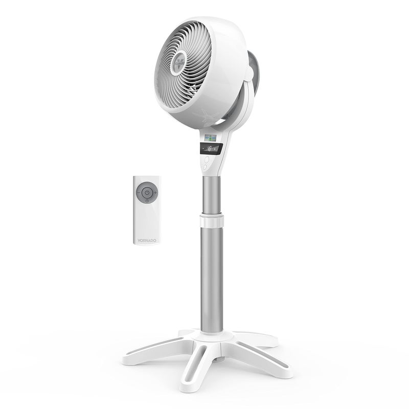 Vornado Vornado 6803DC Energy Smart Medium Pedestal Air Circulator Fan with Variable Speed Control Ice White CR1025943 