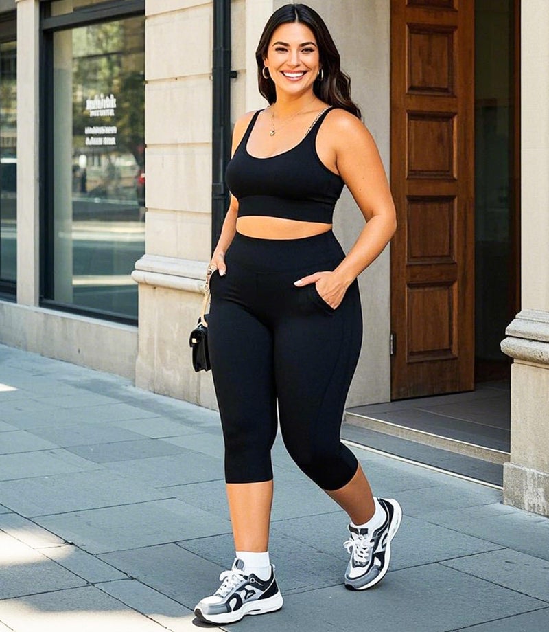 FULLSOFT 3 Pack Capri Leggings for Women with Pockets High Waisted Black Workout Yoga Pants (1-3 Pack Capri Black,Black,Black(with Pockets), Large-X-Large) - Image 5