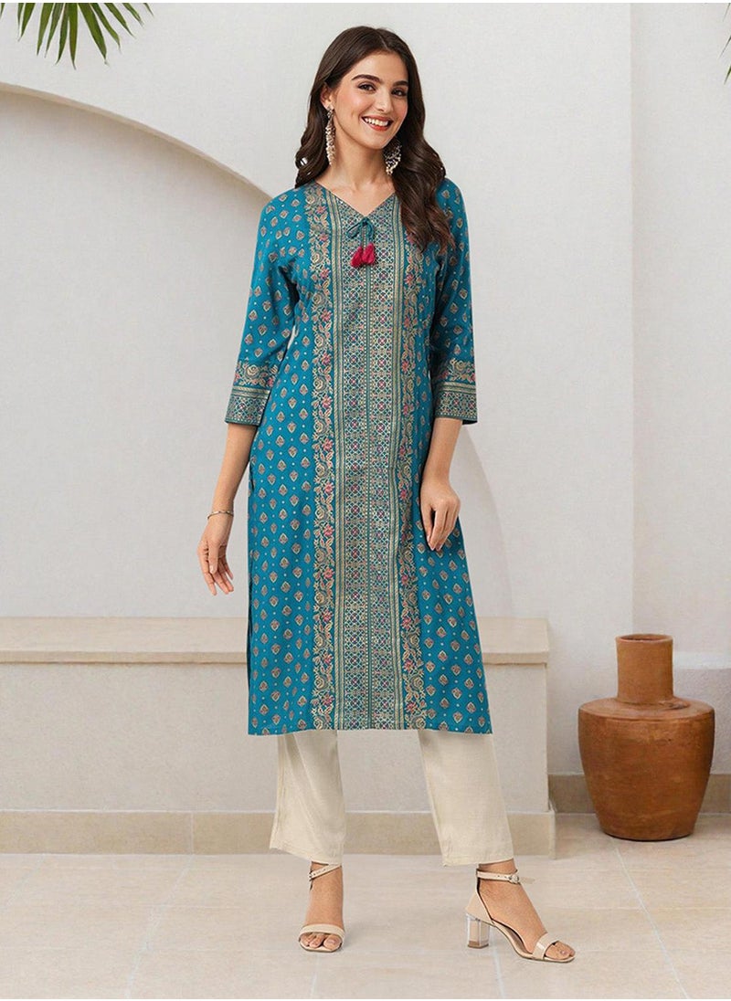 Women Teal Rayon Kurta - pzsku/Z4CD8592C0FE801591DE0Z/45/1741189733/1a92f172-97ed-4229-a461-d5ff98e39f49