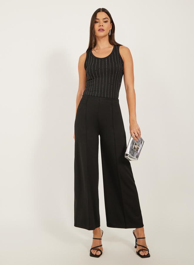 Styli Rhinestone Detailed Fitted Scoopneck Tank  - Image 2