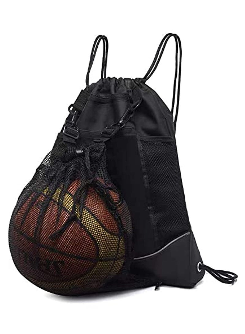 KASTWAVE Drawstring pocket backpack, men's and women's outdoor travel sports backpack, basketball football swimming riding bag - Image 1