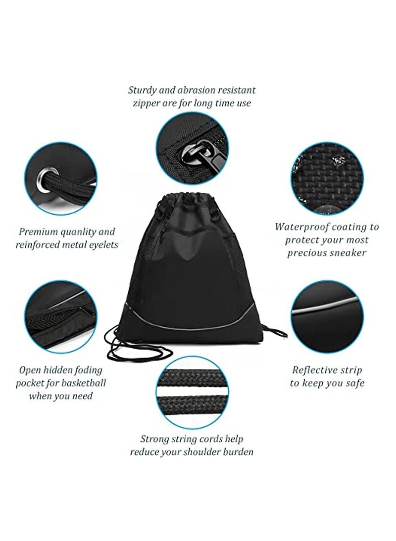 KASTWAVE Drawstring pocket backpack, men's and women's outdoor travel sports backpack, basketball football swimming riding bag - Image 2