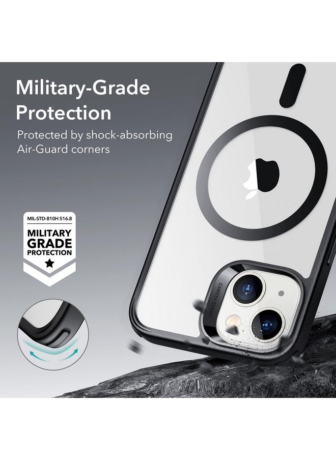 اي اس ار غطاء ESR لهاتف iPhone 13/14، متوافق مع MagSafe، مقاوم للخدش، رفيع ونحيف، حماية كلاسيكية من الصدمات بدرجة عسكرية، TPU، جراب خلفي مغناطيسي، أسود شفاف  - Image 5