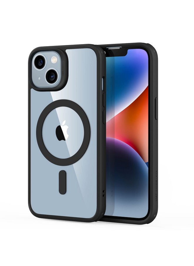 اي اس ار غطاء ESR لهاتف iPhone 13/14، متوافق مع MagSafe، مقاوم للخدش، رفيع ونحيف، حماية كلاسيكية من الصدمات بدرجة عسكرية، TPU، جراب خلفي مغناطيسي، أسود شفاف  - Image 1