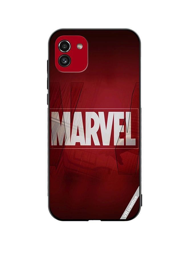 VR CREATIVE Protective Case Cover For Samsung Galaxy A03 Marvel Logo Design Multicolour - Image 1