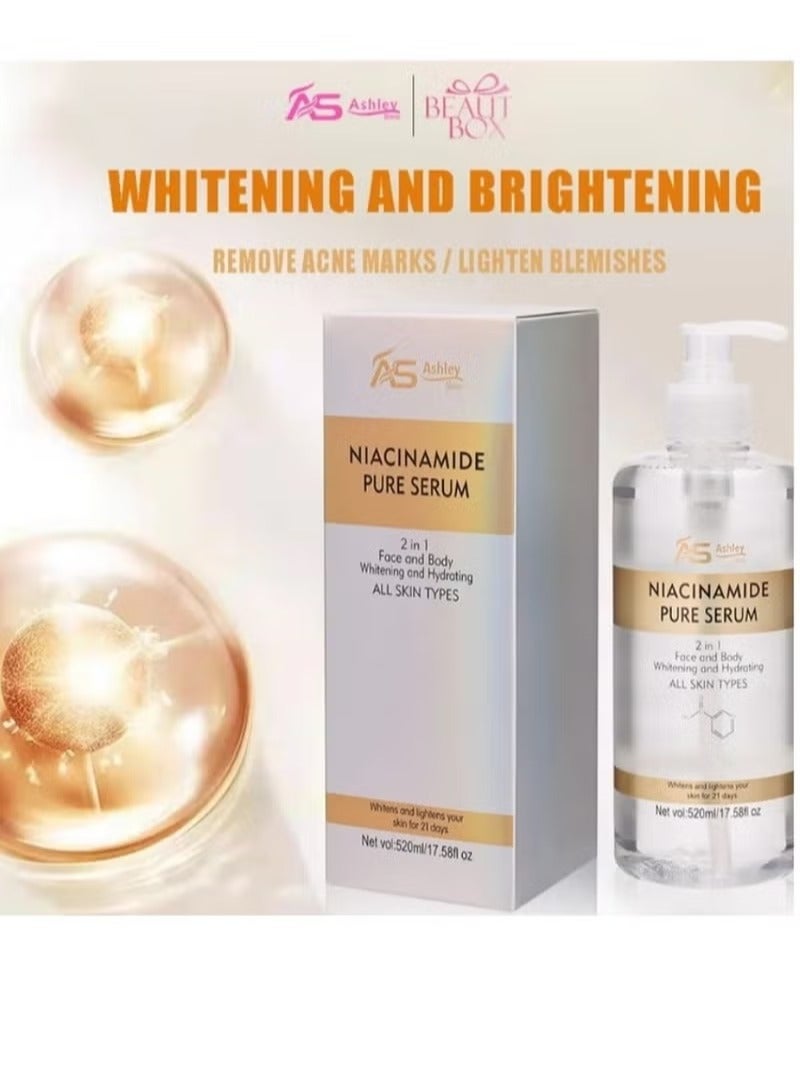 آشلي مصل أشلي شاين نياسيناميد النقي 2 في 1 لتبييض وترطيب الوجه والجسم 520 مل - Image 3