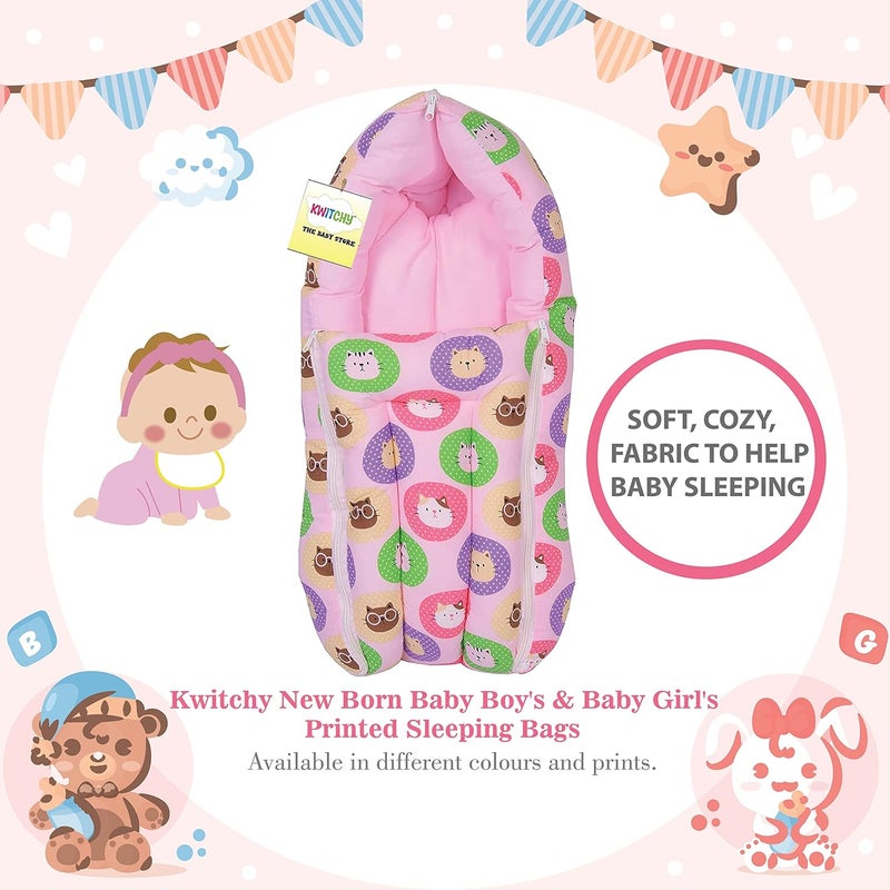 Kwitchy Baby Sleeping Bag New Born Carry Nest Wrapper 06 Months Pink - Image 2