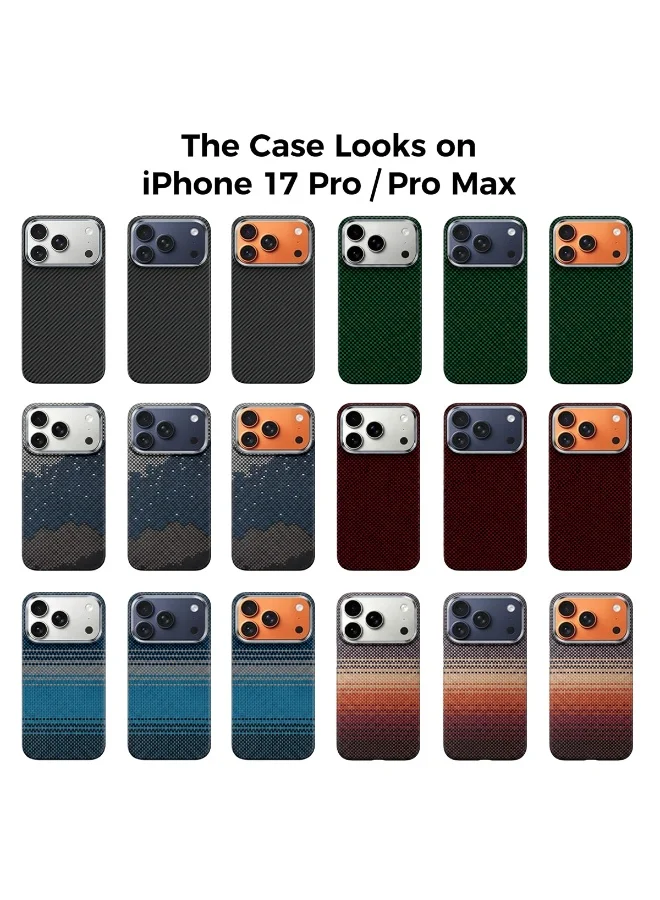 Mobcos Mobcos 17 Pro Fiber Chex Plain Blue Mobcos iPhone 17 Pro Chex Plain Blue Aramid Fiber Case, 1500D Fusion Weave, Ultra Slim Lightweight Magnetic Cover, MagSafe Compatible  | Best Price UAE