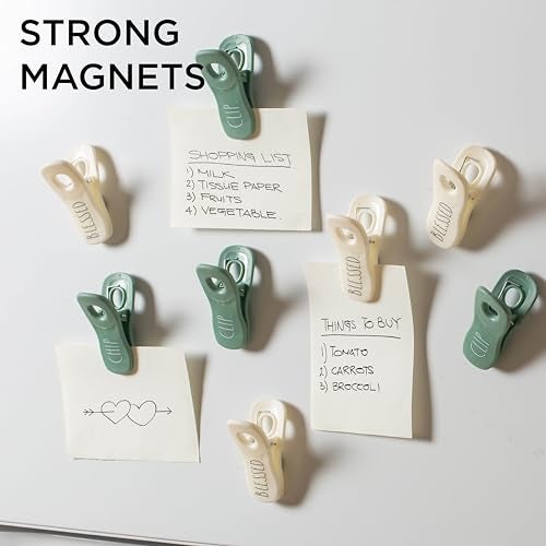 Rae Dunn Bag Clips with Magnet - Food Clips, Chip Clips, Bag Clips for Food Storage with Air Tight Seal Grip for Bread Bags, Snack Bags and Food Bags, Pack of 20, Sage - Image 4
