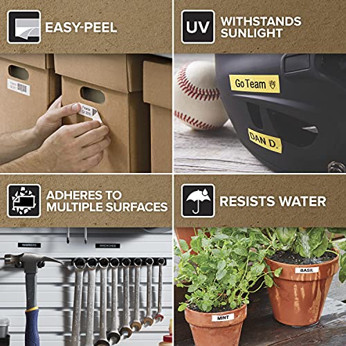 Dymo مجموعة ماكينة لصق DYMO LabelManager 160 المحمولة، سهلة الاستخدام، مفاتيح ذكية بلمسة واحدة، لوحة مفاتيح QWERTY، شاشة كبيرة، لتنظيم المنزل والمكتب، تشمل 3 كاسيتات لصق D1 - Image 5
