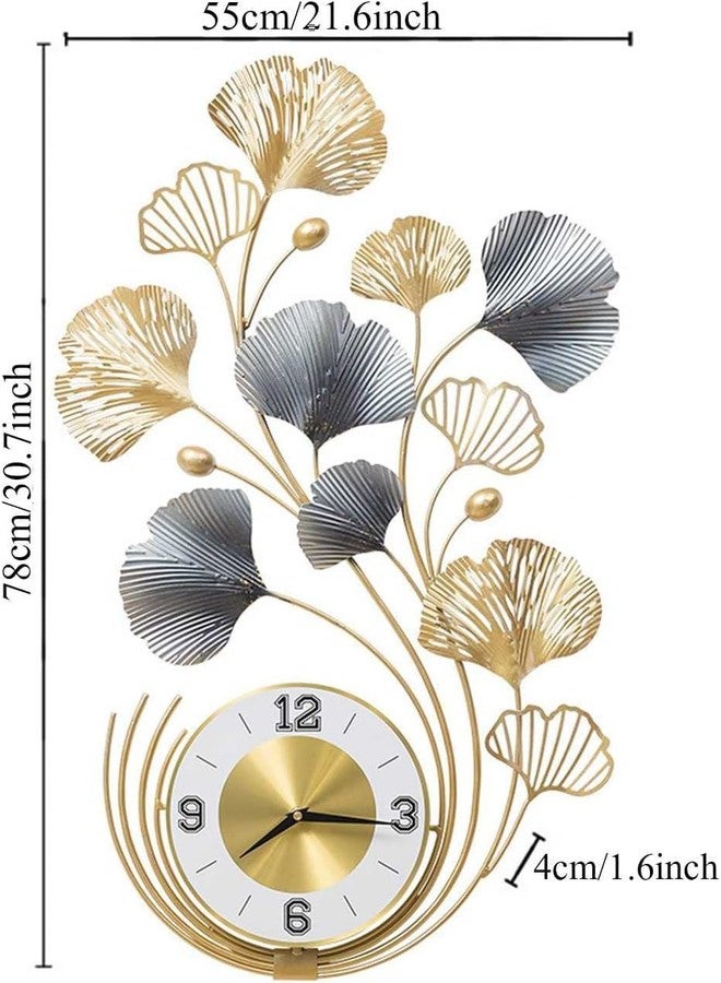 Delight World Metal Wall Clock Decorative Metal Silent Non Ticking Wall Clocks Modern Clock For Living Room,Bedroom,Study/Hall/Dining Hall Decoration&Antique Metal Finish(34 Inch),Analog, Multicolour - Image 5