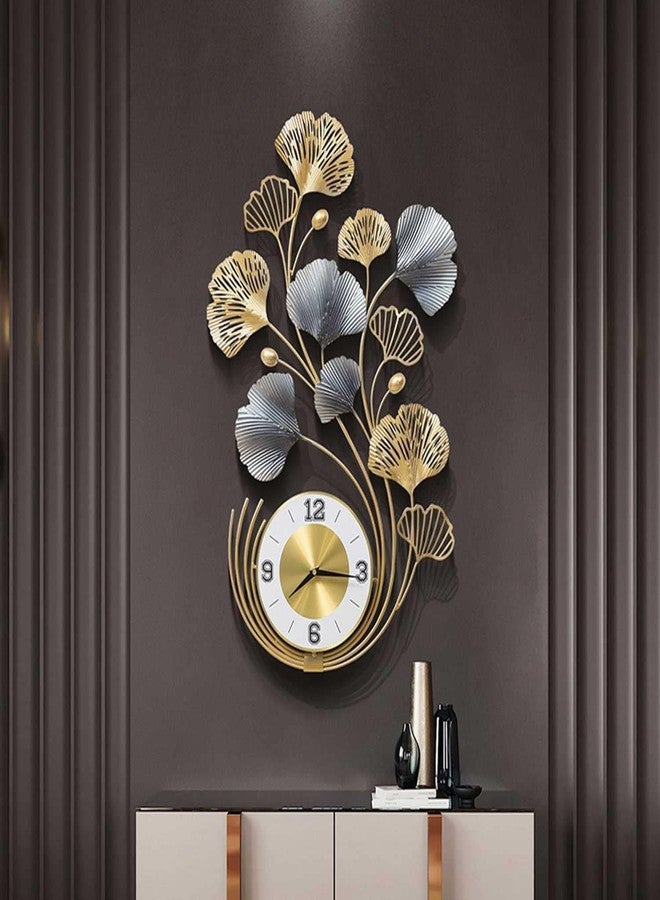 Delight World Metal Wall Clock Decorative Metal Silent Non Ticking Wall Clocks Modern Clock For Living Room,Bedroom,Study/Hall/Dining Hall Decoration&Antique Metal Finish(34 Inch),Analog, Multicolour - Image 1