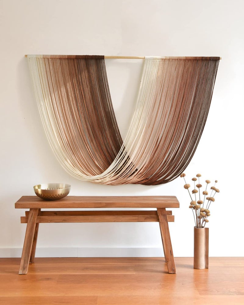 Flber Tie-Dye Macrame Wall Hanging Large Bohemian Yarn Tapestry Wall DÃ©cor,59" Wx 35" L - Image 4