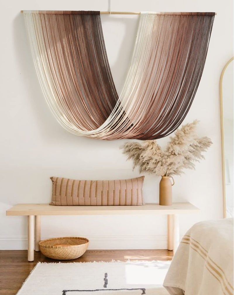 Flber Tie-Dye Macrame Wall Hanging Large Bohemian Yarn Tapestry Wall DÃ©cor,59" Wx 35" L - Image 2