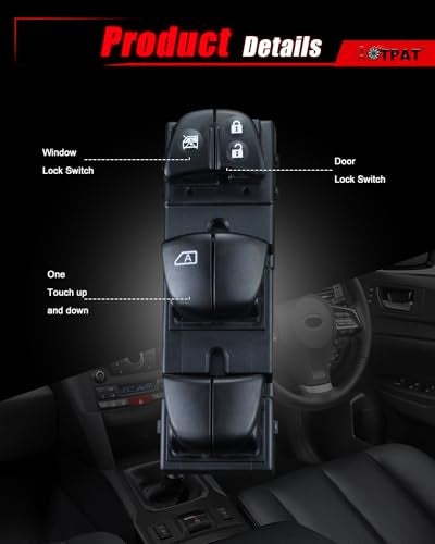 AOTPAT Master Power Window Switch Fits for:-Nissan Altima Pathfinder 2013 2014 2015 2016 2017 2018 Driver Side Control Switch OE Number 254013TA5A, 25401-3KA0A, 254013TA5A (New-Upgrade) - Image 3