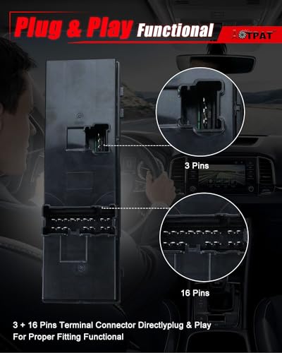 AOTPAT Master Power Window Switch Fits for:-Nissan Altima Pathfinder 2013 2014 2015 2016 2017 2018 Driver Side Control Switch OE Number 254013TA5A, 25401-3KA0A, 254013TA5A (New-Upgrade) - Image 4