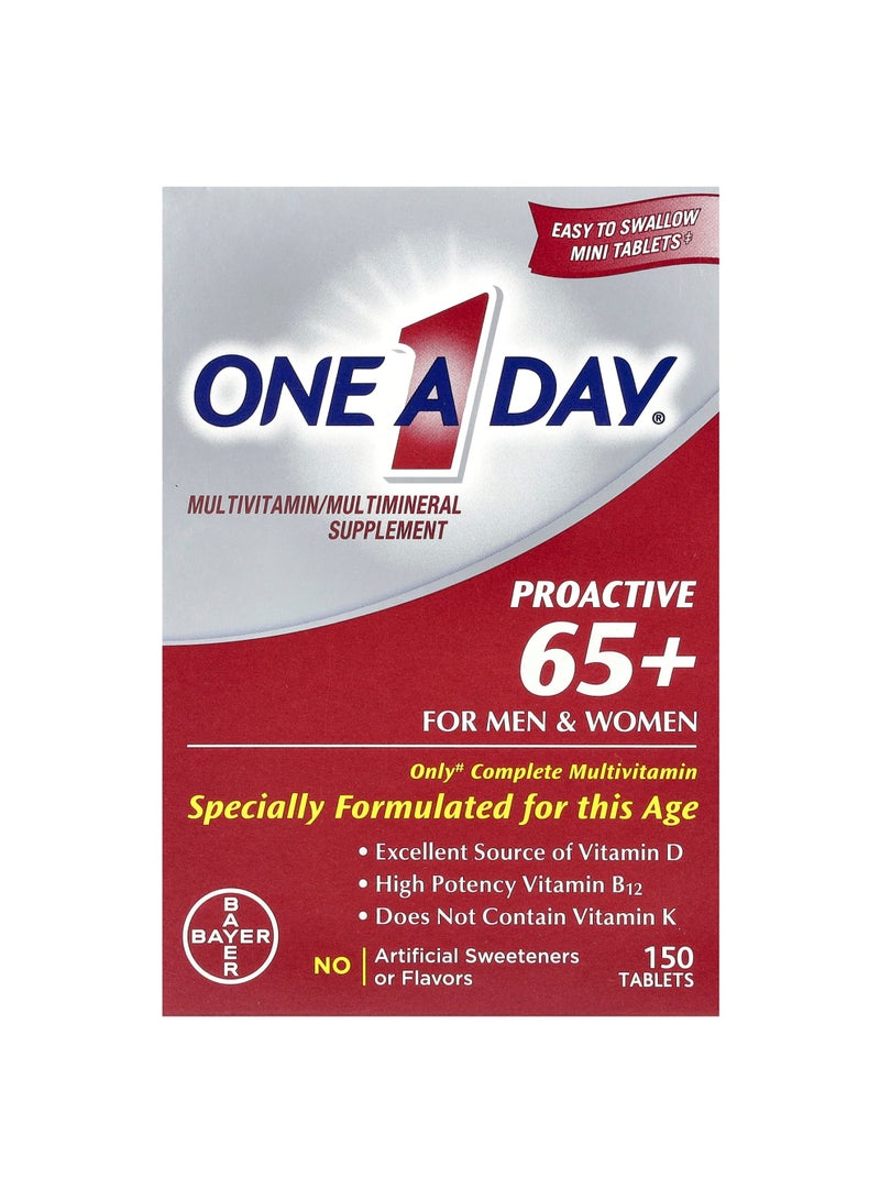 Proactive 65+ For Men & Women, Multivitamin/Multimineral Supplement, 150 Tablets