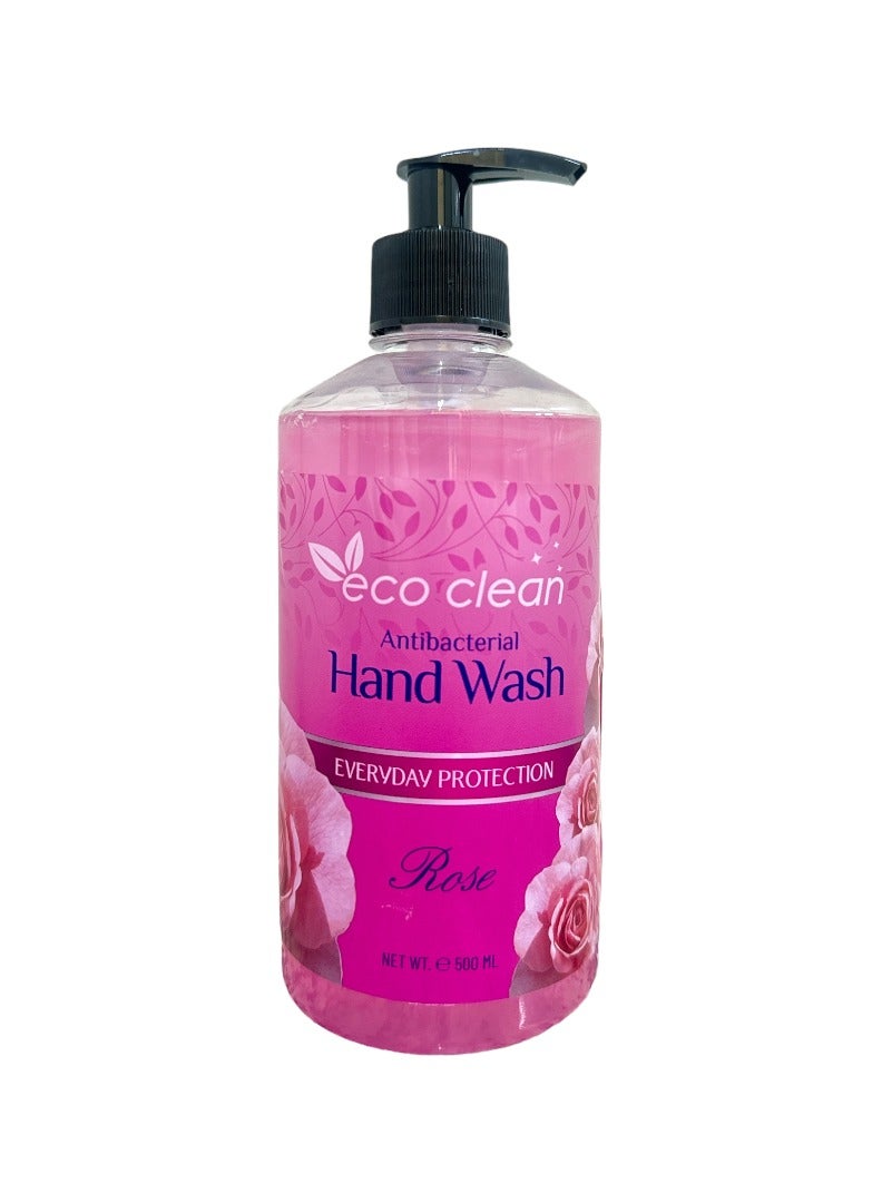 Eco Clean Rose Hand Wash 500ml - Gentle, Moisturizing, Delicately Scented - Image 1