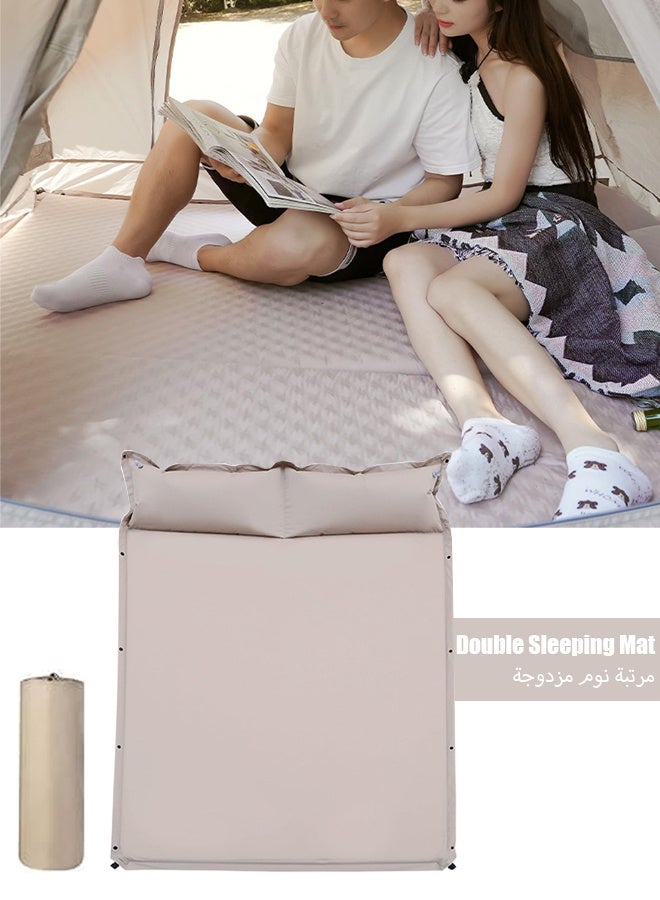 Self Inflating Sleeping Pad for Camping Camping Pad Lightweight Inflatable Camping Mattress Pad Insulated Foam Sleeping Mat for Backpacking Tent Hammock (Double Sleeping Mat) - Image 1