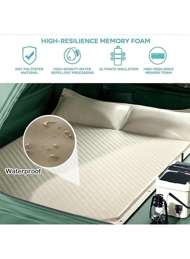 Self Inflating Sleeping Pad for Camping Camping Pad Lightweight Inflatable Camping Mattress Pad Insulated Foam Sleeping Mat for Backpacking Tent Hammock (Double Sleeping Mat) - Image 3